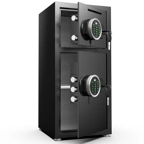 6.5 Cub Large Safe Box with Adjustable Shelves & Deposit Slot with Soft Lining