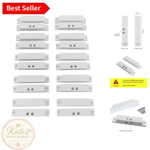 Magnetic Contacts 10 Sets - Surface Mount Sensors for Doors & Windows Safety