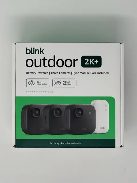 SEALED BLINK OUTDOOR 2K+ WIRELESS SECURITY CAMERA 3 CAMERA SYSTEM