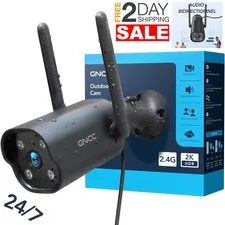 2K Camaras De Vigilancia Seguridad WiFi 2.4 24/7 Para Casas Exterior Con Audio