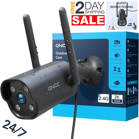 2K Camaras De Vigilancia Seguridad WiFi 2.4 24/7 Para Casas Exterior Con Audio