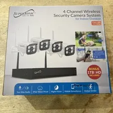 SC-5004NVR 4-Channel Wireless Security Camera System +Full HD(1080P) +1TB Memory