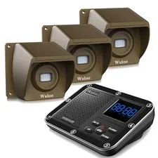 Wuloo 1800feet Driveway Alarms Wireless Outdoor Motion Sensors Battery Powered