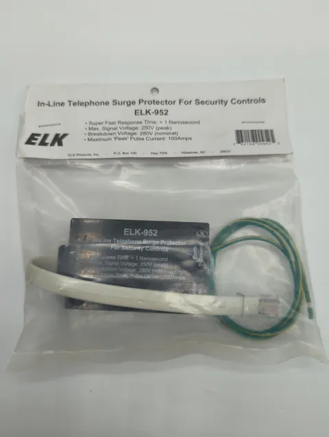 ELK-952 Home Alarm Security In-line Telephone Surge Protector Brand New