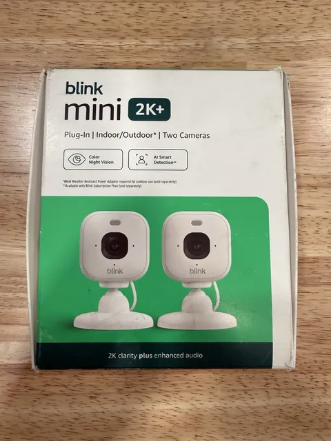 blink mini 2k+ cameras - 2 Cameras -Indoor/Outdoor