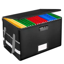 Fireproof File Storage Organizer Cabinet Document Case Collapsible