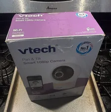 VTech RM9761 Pan/Tilt 1080p Wi‑Fi Indoor IP Surveillance Camera, White