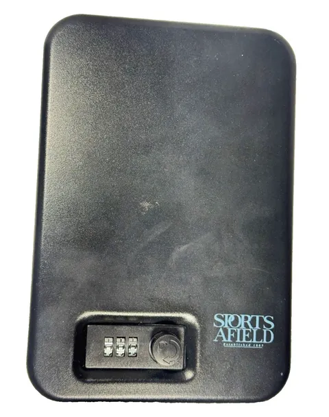 Sports Afield Home & Office Security Vault Small Black Portable Metal Safe