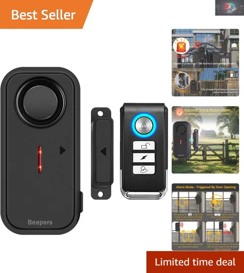 Waterproof Dual-Mode Door/Window Alarm with Remote & Adjustable Sensor
