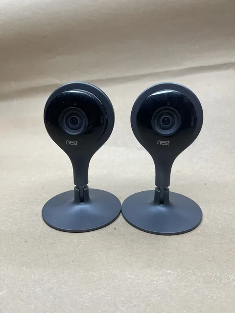 Google Nest Cam Indoor Security Camera A0005 1st Gen W/Stand - No Cord Lot Of 2