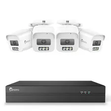 Camstro 4K 8CH PoE CCTV System, 4K NVR & 4×8MP IP Cameras, Color Night Vision