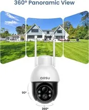 Wireless Outdoor Security Cameras Solar Powered 360° Coverage
