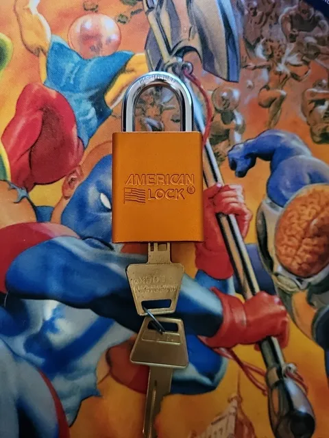American Lock A1105 Orange Keyed Aluminum Safety Padlock, A1105ORJ