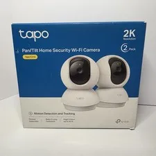TP-Link Tapo C210P2 2K Pan Tilt WiFi Indoor Security Cameras 2 Pack White