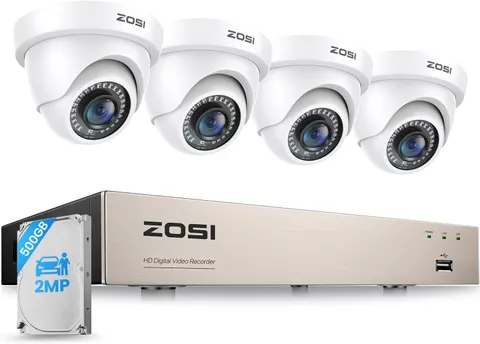 3K Lite 8CH Home Security Camera System with AI Person/Vehicle Detection, 4Pcs 2