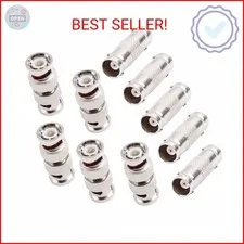 AIMHDUTY BNC Coupler Female to Female Connector 5-Pack and BNC Male to Male Adap