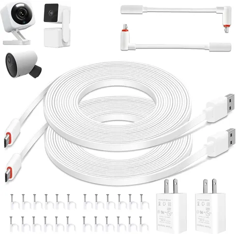 20 FT/6M Power Adapter and Charging Cable for Wyze Cam V4, Wyze Cam Pan V3, Wyze