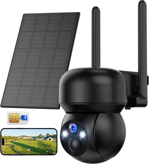 4G LTE Cellular Solar Security Camera Outdoor: No WiFi Solar Powered Security Ca