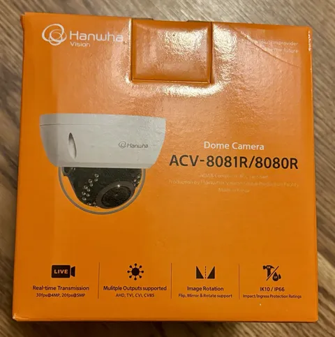 Hanwha ACV-8080R  5MP IR Vandal Dome Analog Camera, 3.5-10.5mm Lens