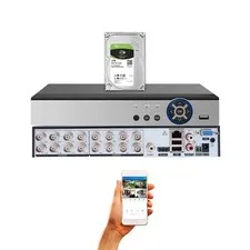 Evertech 16 Channel H.265 Security DVR 1TB Recorder for Security Camera System