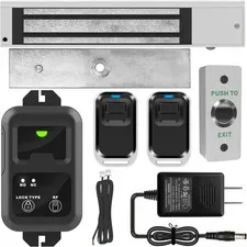 UHPPOTE Access Control Outswinging 600lb Electric Magnetic Door Lock Kit System 