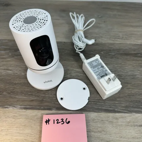 Vivint Indoor Security Camera V-CAM1 with Power Supply & Mount Plate TESTED