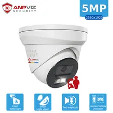 Anpviz 5MP PoE IP Camera 2-Way Audio Active Deterrence  Human & Vehicle Detectio