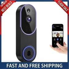 Video Doorbell 1080p HD Camera WI-FI Night Vision Motion Detection Wireless