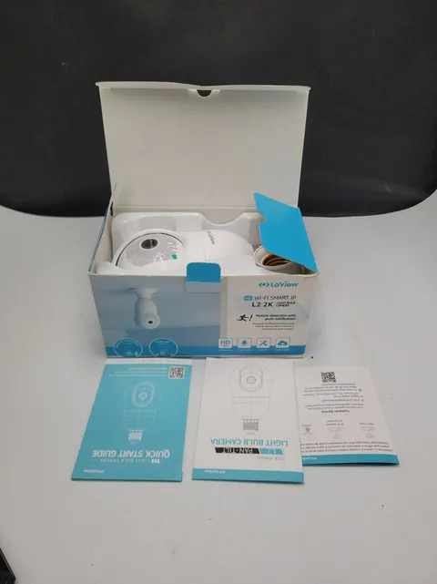 LaView L2 2K WiFi Smart Light Bulb Security Camera 360° Motion Detection