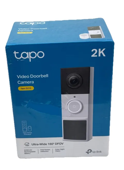 TP-LINK VIDEO DOORBELL CAMERA 1 TAPO D210, 1 TAPO D100C SPEC: 2K 3MP (2304 1296)