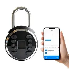 Fingerprint Padlock, Biometric Smart Lock Keyless IP67 Water-Resistant Gym