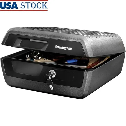 Fireproof Waterproof Safe Key Lock Document Storage Small Safe Valuables New