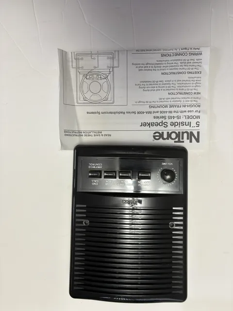 Nutone IS445BL 5" Radio-Interom Inside Speaker