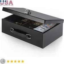 Fireproof Safe Box Documents & Valuables Durable Metal Lockable Storage New