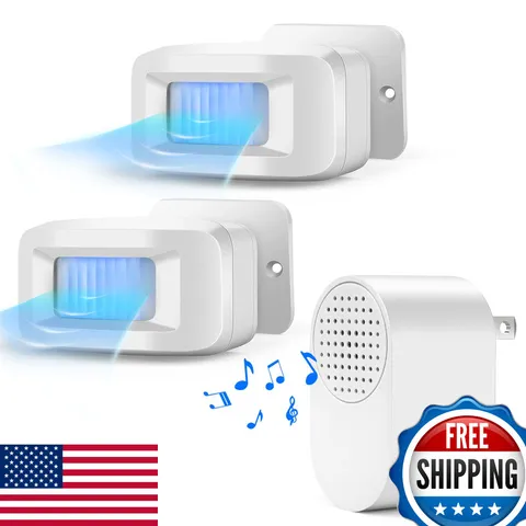 Freetim Driveway Alarm Motion Sensor - Driveway Alarms Wireless Outside