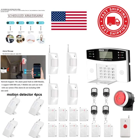 Home Security Alarm System Wireless 99 Zones with Emergency Alert Function