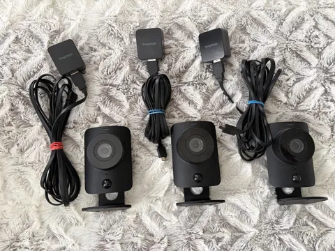 3X SimpliSafe Indoor Camera Wi-Fi HD Security Cameras  & AC Power Adapter