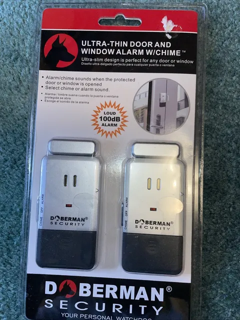 Doberman Security Door and Window Defender W/ Chime Ultra Slim Alarm 100dB
