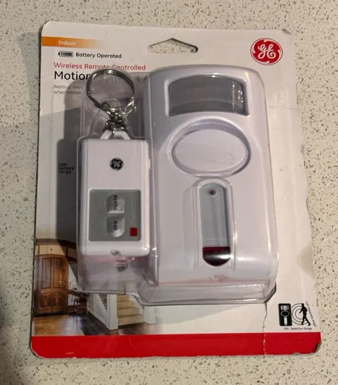 GE Indoor Wireless Motion-Sensing Alarm With Keychain Remote