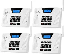 Wireless Intercom System for Home Business Office 4 Pack Full Duplex Group Call