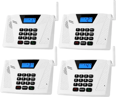 Wireless Intercom System for Home Business Office 4 Pack Full Duplex Group Call