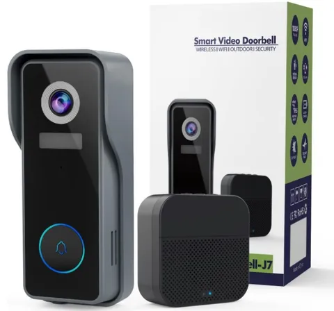 Videoportero WiFi 2K con Timbre, Audio Bidireccional y Visión Nocturna, Nuevo