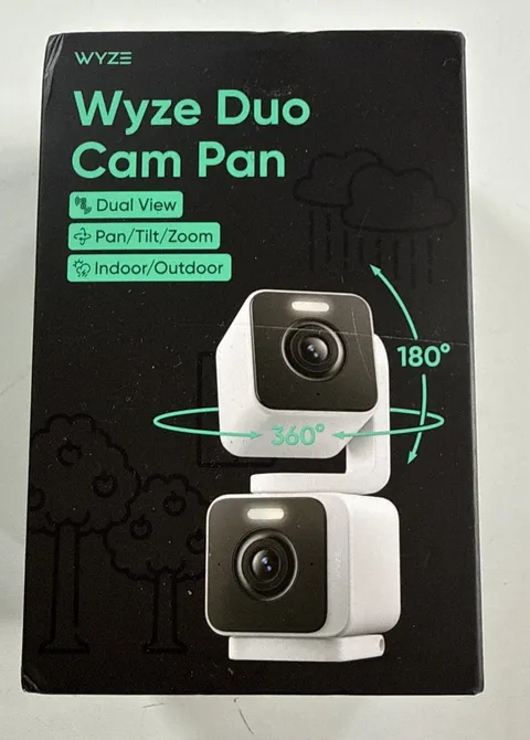Wyze Duo Cam Pan Indoor/Outdoor IP65 2K 360° Pan/Tilt Smart Home Security Camera