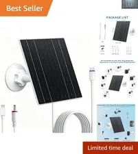 Durable 10W Weatherproof Solar Panel for Outdoor Security Cameras - Easy Install