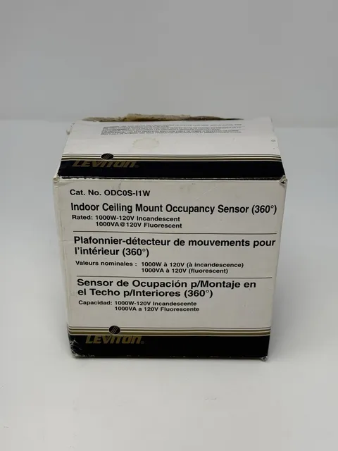 Leviton ODC0S-I1W 120V 1000W PIR Ceiling Occupancy Sensor Self-Contained - White