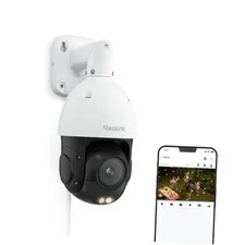 RLC-823S1 4K PoE PTZ Camera, 5X Optical Zoom for Outdoor Security | Pure White
