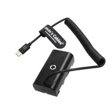 Alvin’s Cables USB--PD to NP-F550 Dummy Battery Coiled Power Cable for Sony N...