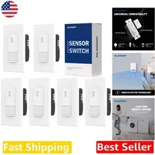 Energy Saving Motion Light Switch 6pk -  Listed, No Neutral, 15 Min Install