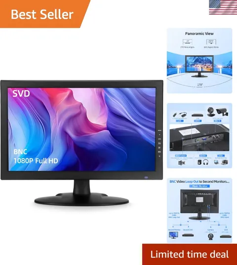 18.5" Professional Security Monitor - Stunning HD Display for Home & Office