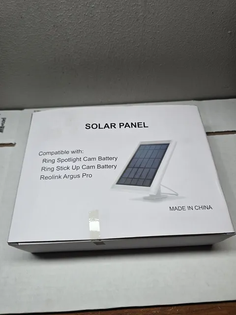 Solar Panel for Ring Spotlight Cam Stick Up Cam Reolink Argus Pro Battery White